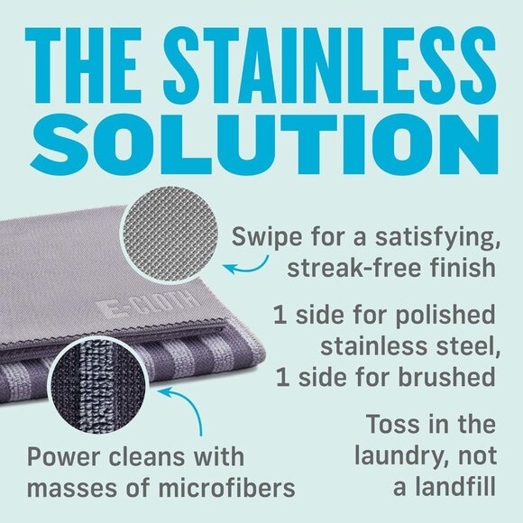 E-Cloth Stainless Steel Microfiber Cleaning Cloth Kit - Stainless Steel Cleaner - Picture 9 of 9